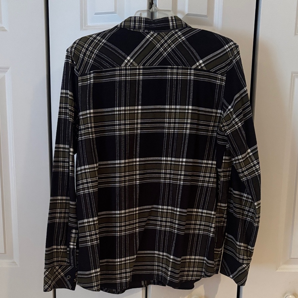 Natural Reflections Black and White Plaid Button Down Shirt - Picture 3 of 3